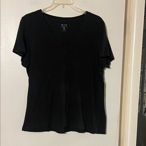 Madewell cotton vee neck cap sleeve tee